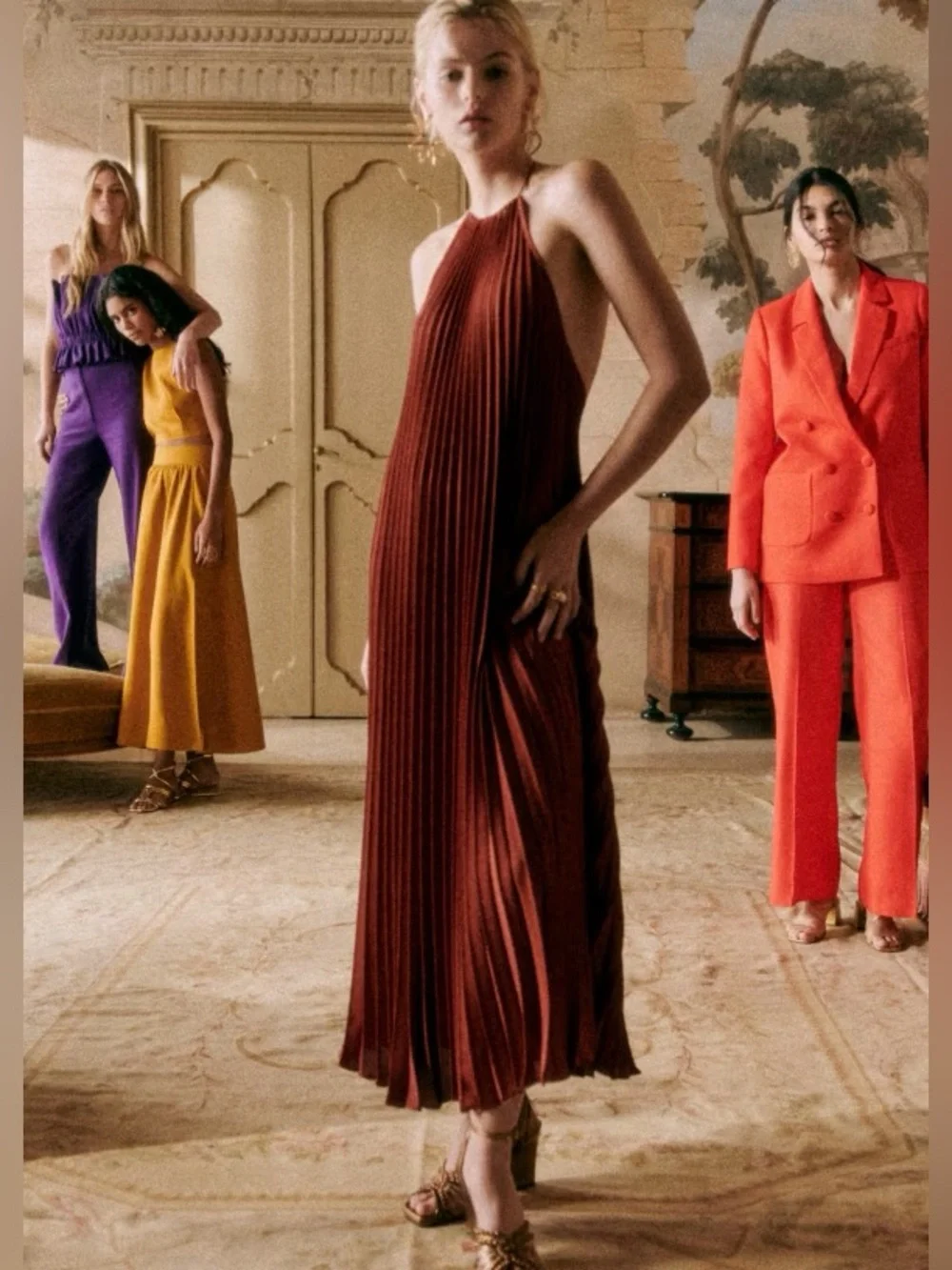 Sezane Layla Dress Terracotta 36/4 - Picture 2 of 11